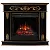 Электрокамин RealFlame Milano (с очагом Sparta 25,5) темный орех с золотой патиной