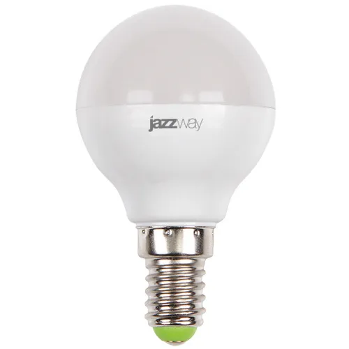Лампа Jazzway POWER LED E14, 9W 3000К 230V 820Lm, шар мат.