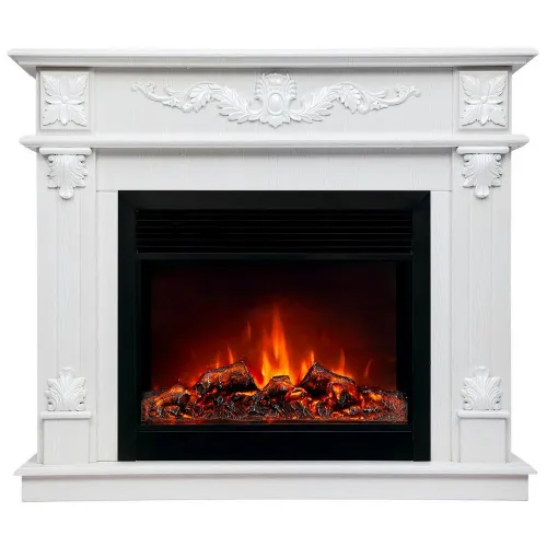 Электрокамин RealFlame Philadelphia (с очагом Moonblaze Deluxe Black) белое золото