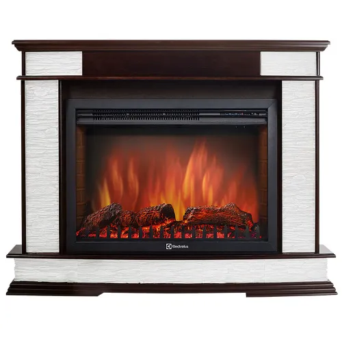 Портал Electrolux Scala (под очаг EFP/P-3020LS, 3320RLS) сланец скалистый белый, тёмный дуб