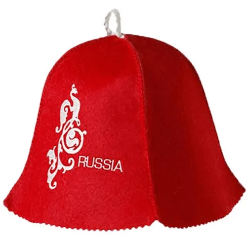Шапка БАННЫЕ ТРАДИЦИИ Russia цвет красный