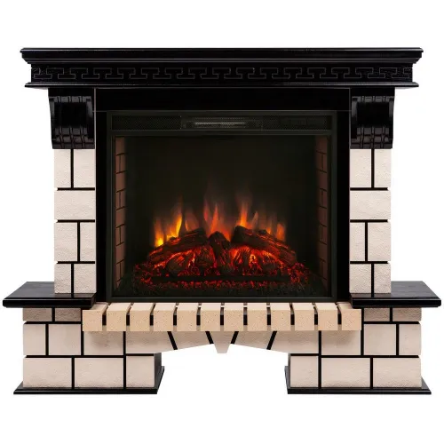 Электрокамин RealFlame Stone Brick 26 AO (с очагом Epsilon 26) античный дуб