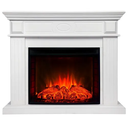 Электрокамин RealFlame Leda (с очагом Evrika 25,5) белый матовый