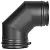 Отвод 90° Schiedel Permetr d150х200 (444/0,5мм+оцинк. краш./0,6мм) черн.