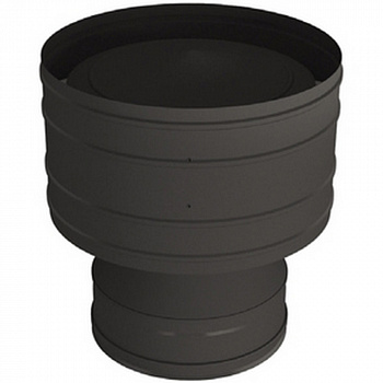 Дефлектор ВУЛКАН d115х215 V50R (321/0,5мм+321/0,5мм) RAL9005 черный